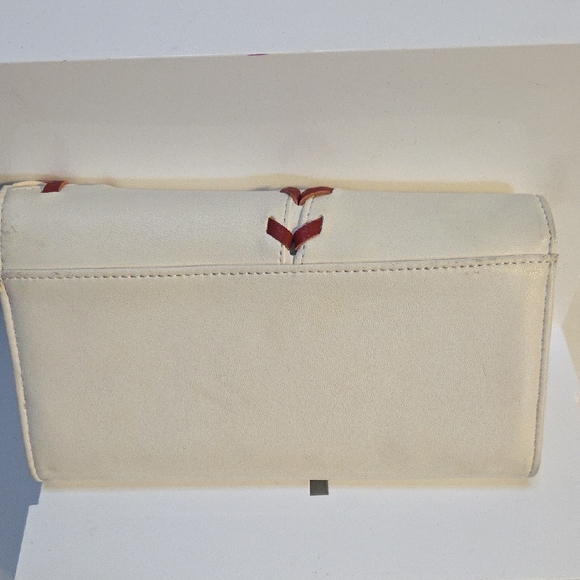 Chic Cream and Red Women's Wallet - Picture 2 of 4